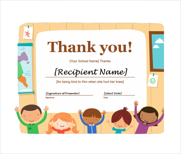 Sample Thank You Certificate Template 10+ Documents Download in PDF