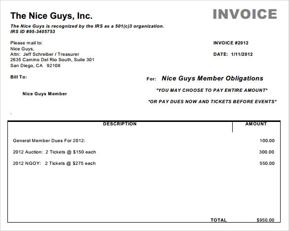 Template Simple Invoice