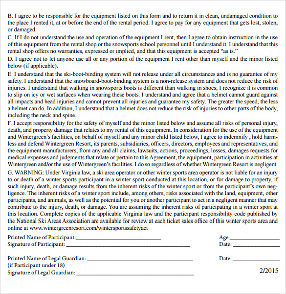 Equipment Agreement Template Free