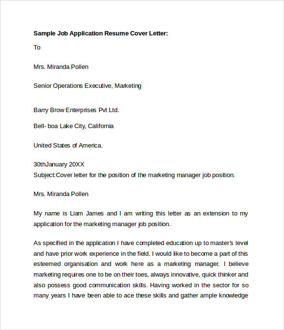 Cover Letter Examples - Free Resume Samples, Cover