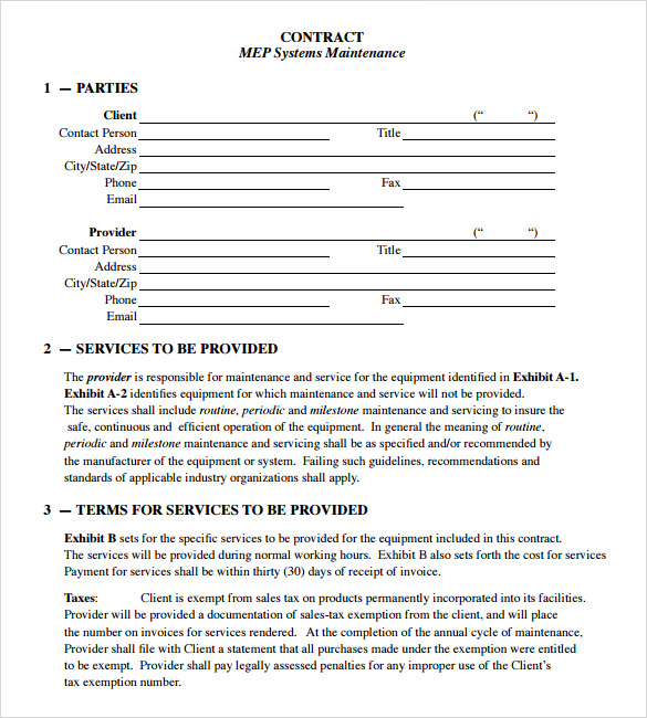 Hvac Installation Contract Template For Your Needs