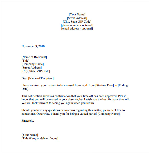 How To Write A Leave Of Absence Letter For University Sample