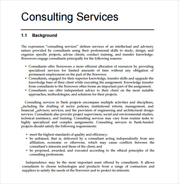 consulting proposal templates