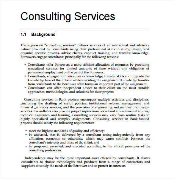 Consultant Proposal Template 7 Download Documents In PDF Word 