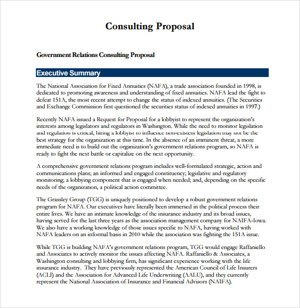 Consultant Proposal Template