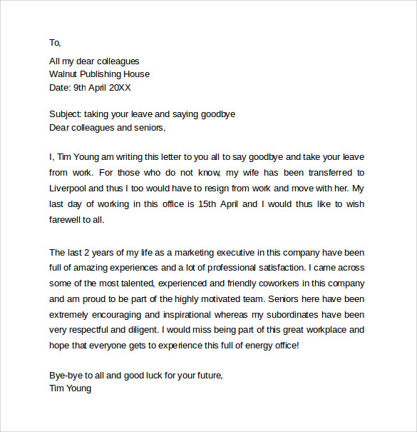 sample-farewell-letters-to-coworkers-12-documents-in-word-pdf