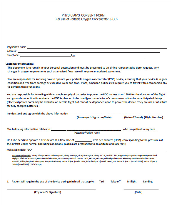 Examples Informed Consent Form Templates