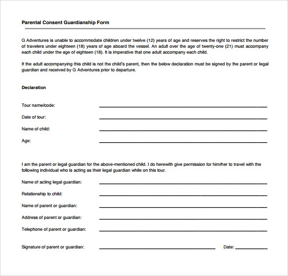 Free Sample Legal Guardianship Forms In Pdf Ms Word