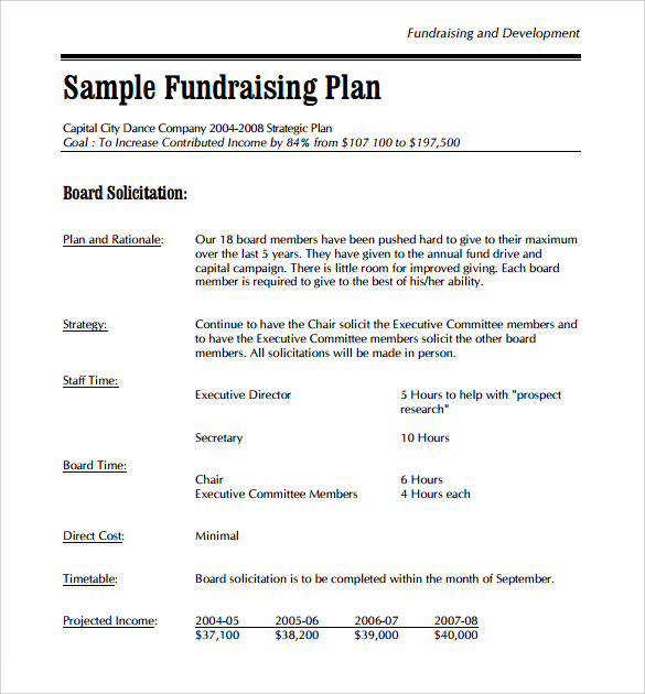 Fundraising Plan Template Excel from images.sampletemplates.com