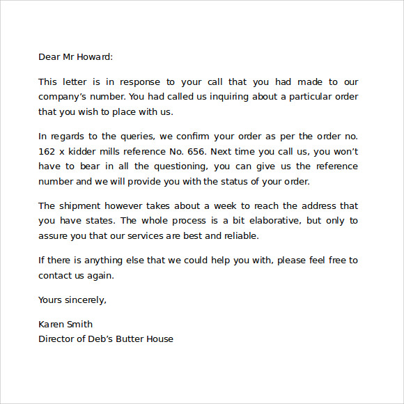 professional letter template