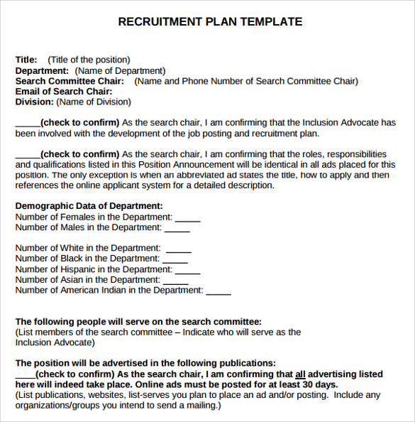 Sample Recruitment Plan Templates 7 Free Documents In PDF