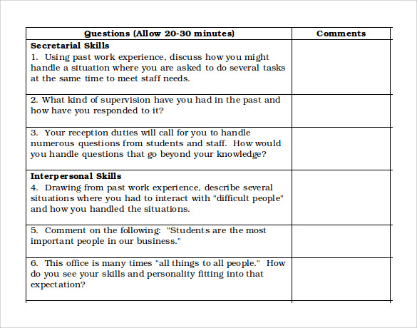 interview-score-sheet-templates-8-free-samples-examples-formats