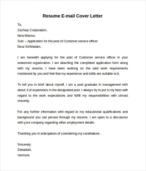 email cover letter 7 free samples examples formats