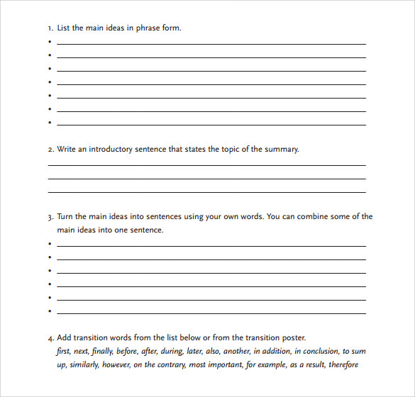 chapter-summary-template-9-free-samples-examples-formats