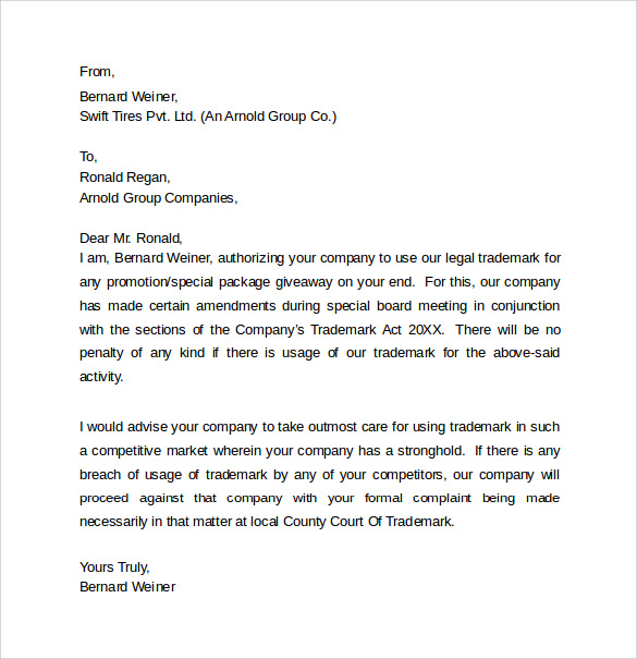 Sample Legal Letter Example