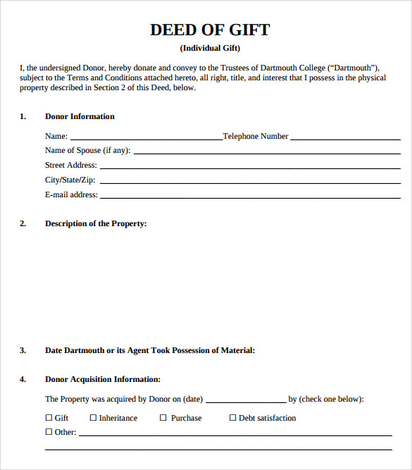 Free Printable T Deed Form 6606