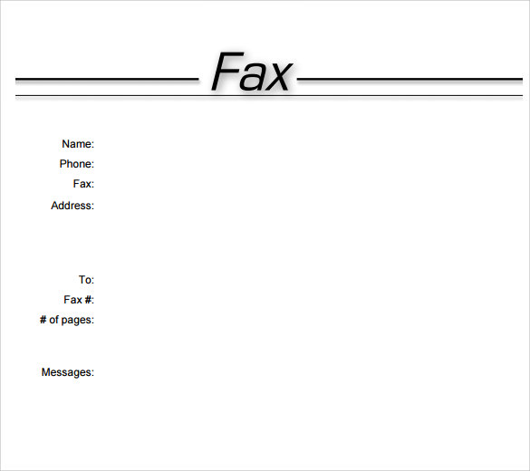 printable fax cover sheet