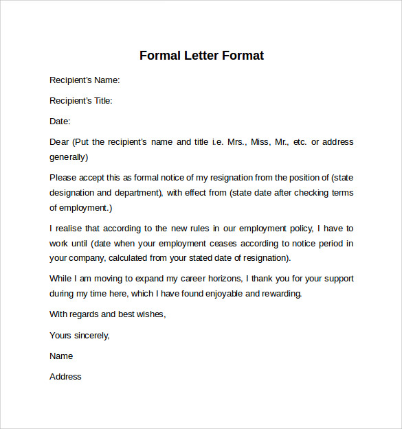 Formal Letter Format Spm 2016