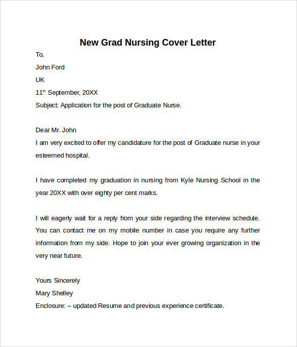 nursing cover letter template 9 free samples examples