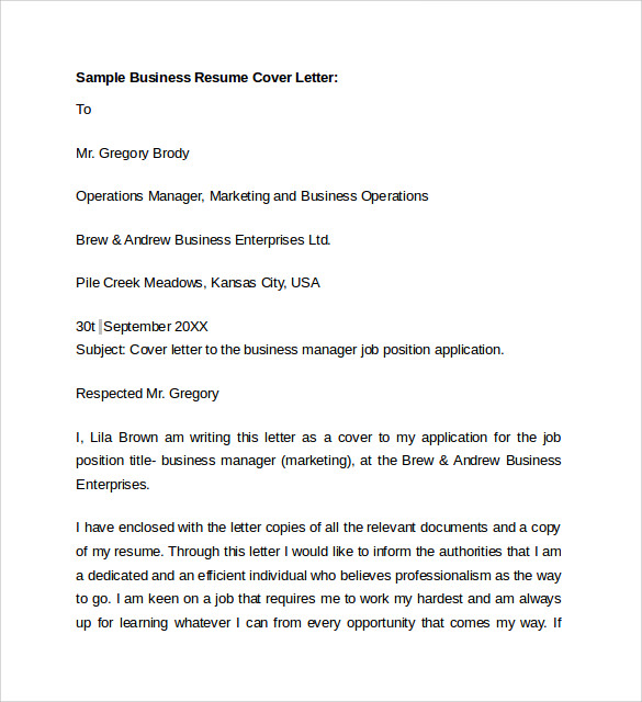 resume cover letter music industry
