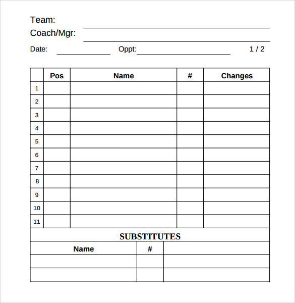 Sample Baseball Roster Template 9+ Free Documents in PDF , Word , Excel