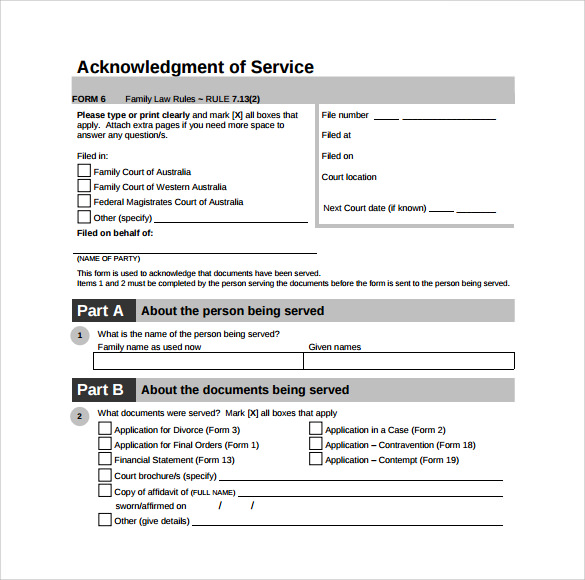 Acknowledgement form pdf