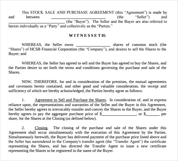 Restricted Stock Purchase Agreement Template
