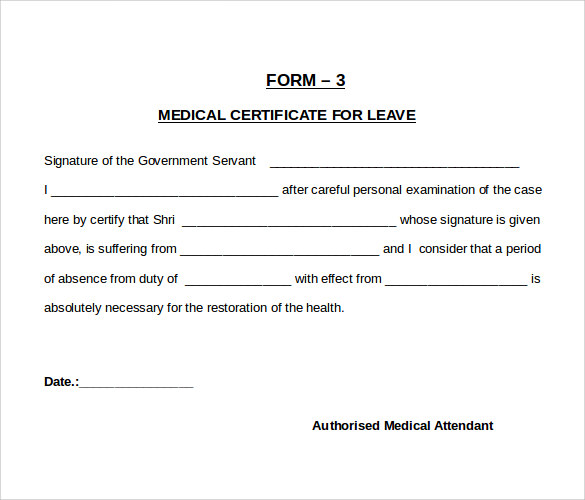 Medical Certificate - 11 + Download Free Documents In PDF , Word ...