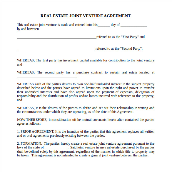 Sample Real Estate Partnership Agreement 10+ Free Documents in PDF, Word