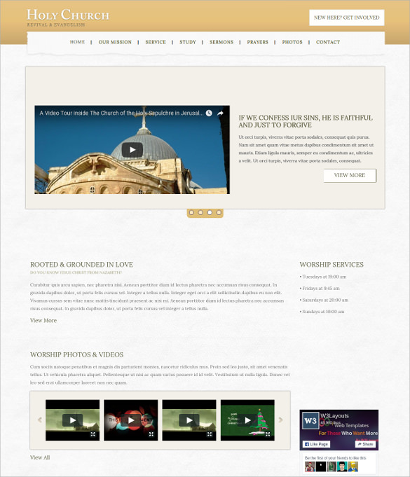 Free Website Templates For Church