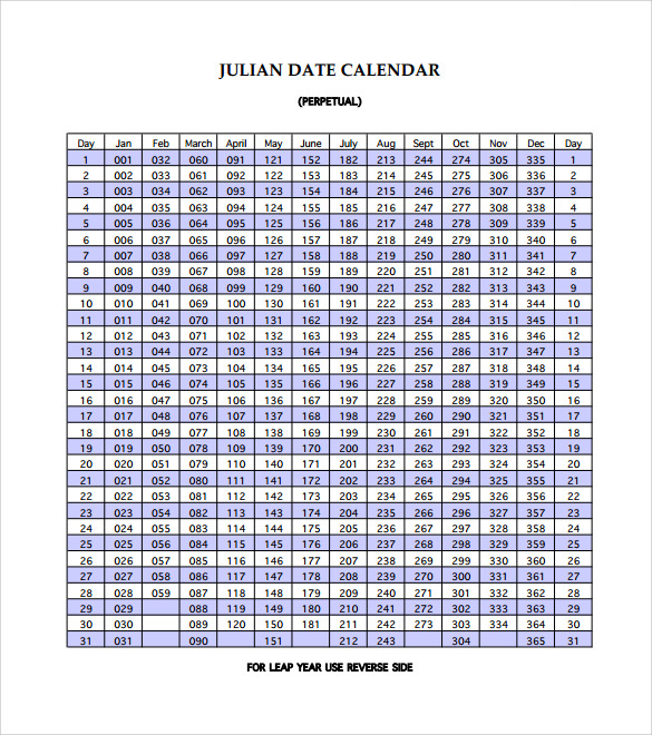 Free Printable Julian Date Calendar 2025