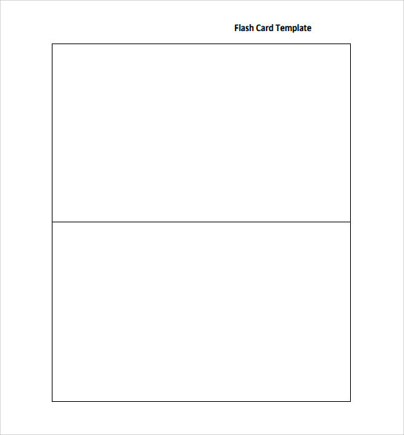 Free Printable Blank Flash Cards Template