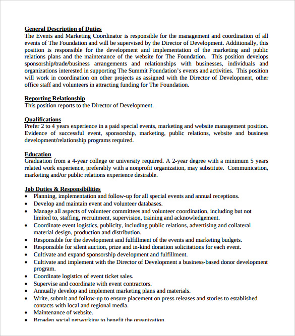 Event Coordinator Resume 9 Download Documents In PDF Sample Templates