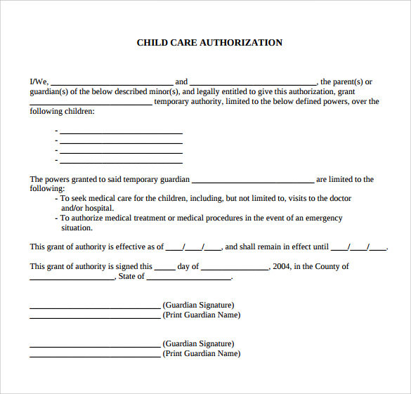 Authorization For Medical Treatment Letter from images.sampletemplates.com