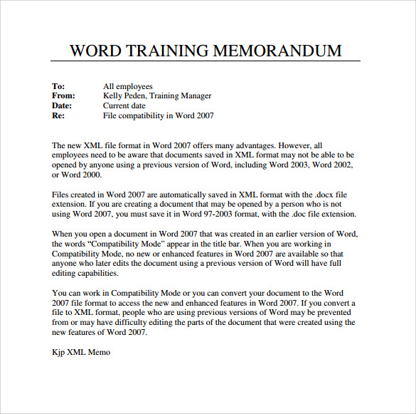 microsoft word memo template 2010