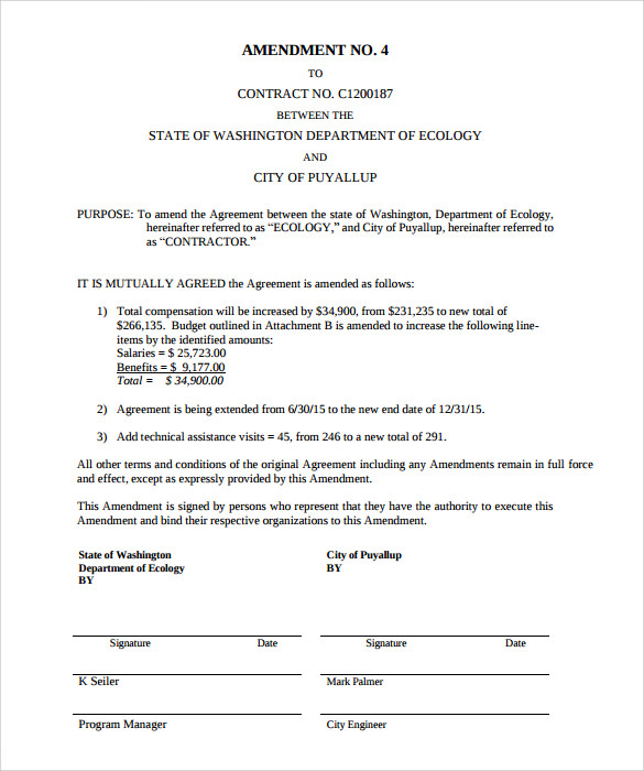 Amendment To Contract Template from images.sampletemplates.com