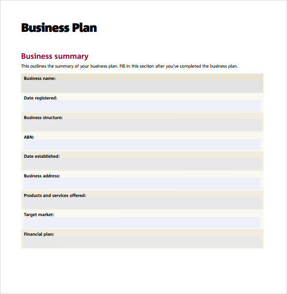 free corporate business plan templates