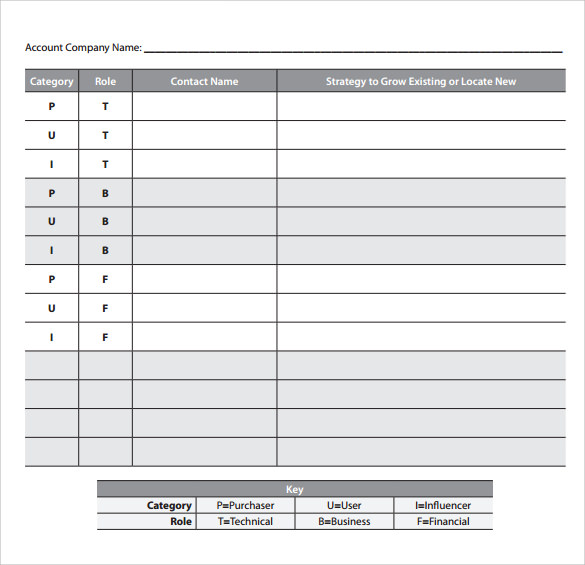 Strategic Sales Account Plan Template