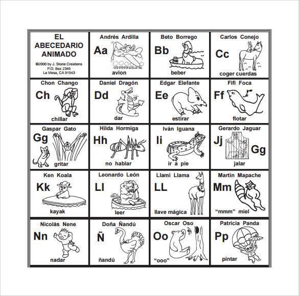 Sample Spanish Alphabet Chart - 7+ Free Documents in PDF , Word