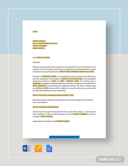 FREE 16 Sample Offer Letter Templates In PDF MS Word Pages