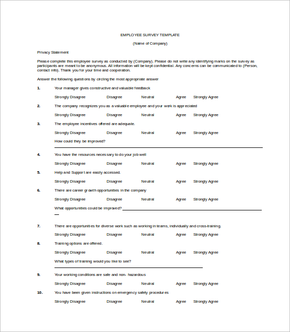 Survey Template Doc Hq Printable Documents Vrogue