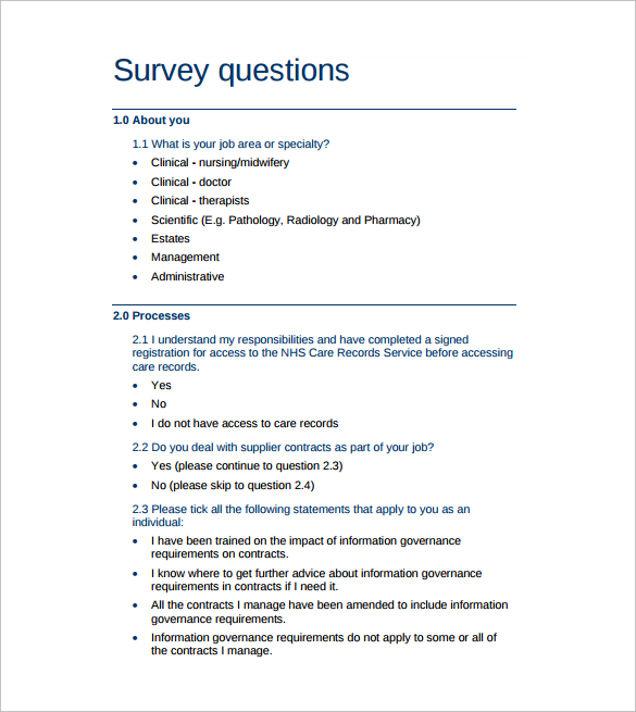 It Company: It Company Survey Questions