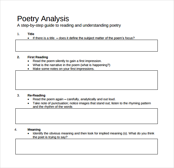 poetry analysis paragraph example