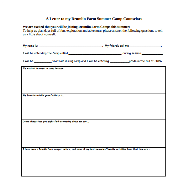 sample camp counselor cover letter 7 documents in pdf word