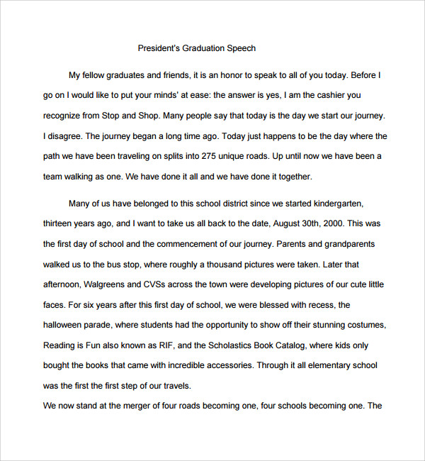 Farewell Speech Template Sample