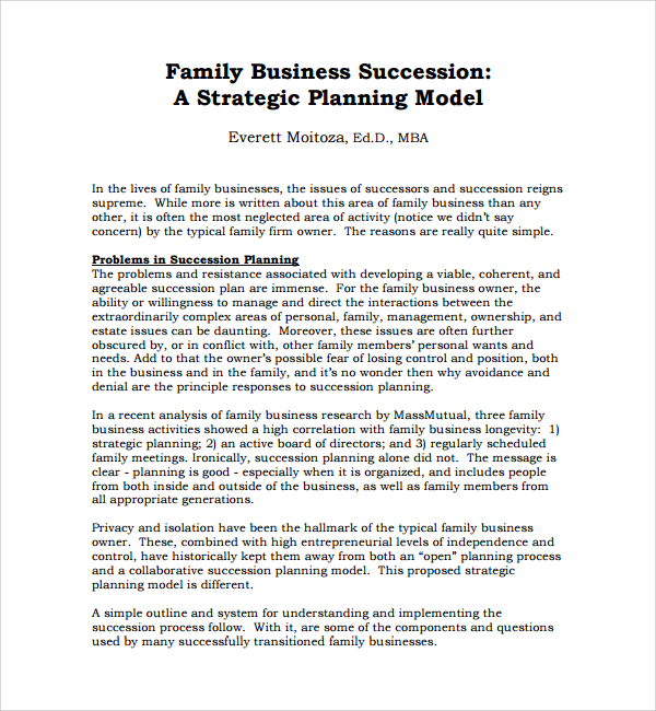 Sample Succession Planning Template 9  Free Documents in PDF Word