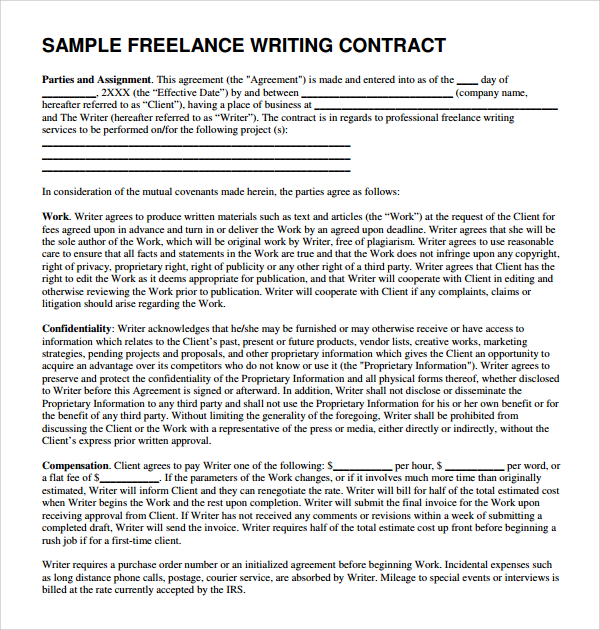 Sample Freelance Proposal Template 7  Free Documents in PDF