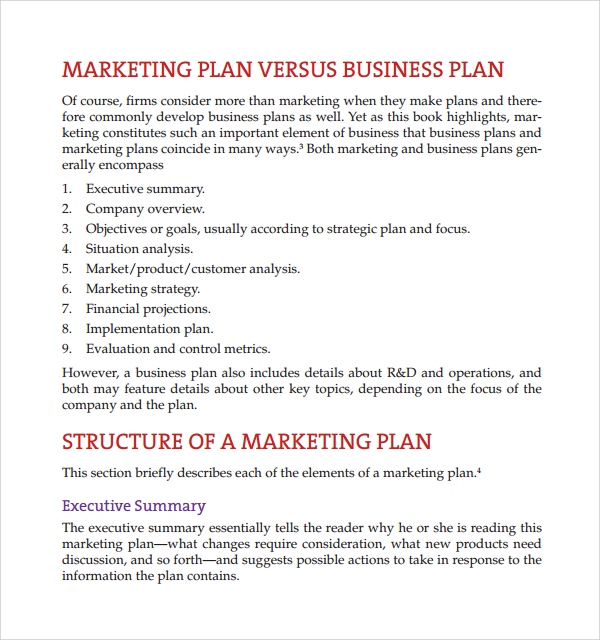 Marketing Plan For New Product Template