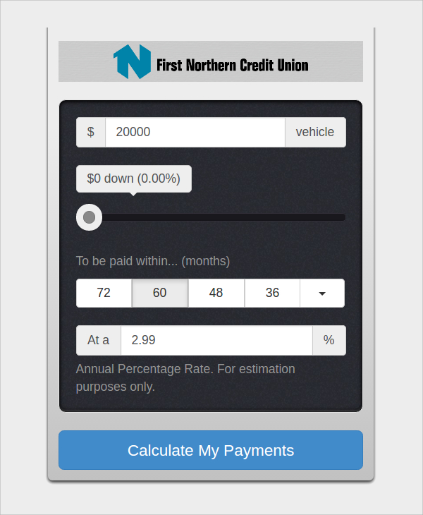 mfc vehicle finance calculator