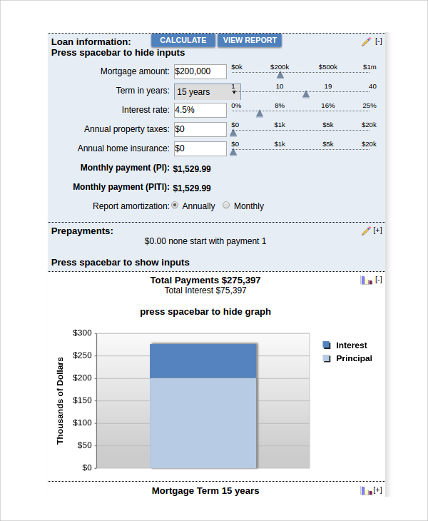 smart zip analytics mortgage calculator free iframe